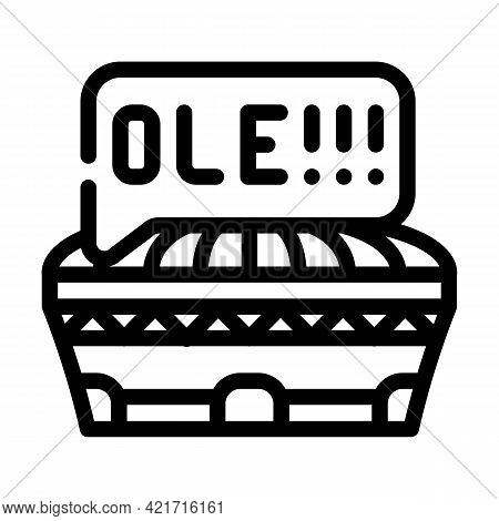 Gazpacho Spain Dish Line Icon Vector. Gazpacho Spain Dish Sign. Isolated Contour Symbol Black Illust