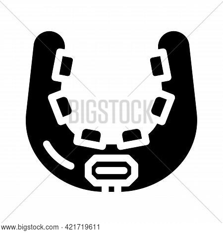 Neck Ems Training Glyph Icon Vector. Neck Ems Training Sign. Isolated Contour Symbol Black Illustrat