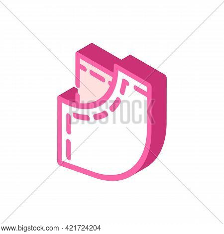 Trouser Pocket Isometric Icon Vector. Trouser Pocket Sign. Isolated Symbol Illustration