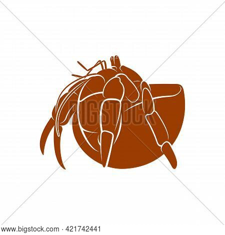 Hermit Crab Design Vector Illustration, Creative Hermit Crab Logo Design Concept Template, Symbols I