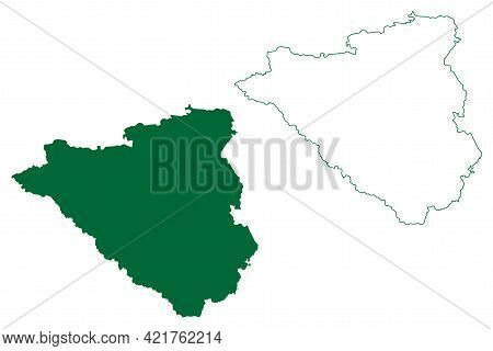 Nagpur District (maharashtra State, Nagpur Division, Republic Of India) Map Vector Illustration, Scr