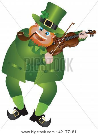 Keman çalmaya St Patricks Günü Leprikon