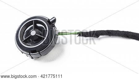 Tweeter Speaker Of An Acoustic System - An Audio For Playing Music In A Car Interior On A White Isol