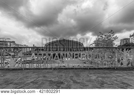 View From The Altmann Bridge On The Building Of Hamburg Central Station, Germany