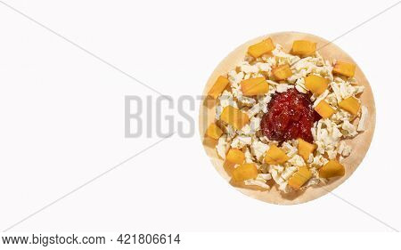 Wafers With Sweet And Chopped Fruit - Traditional Colombian Dessert