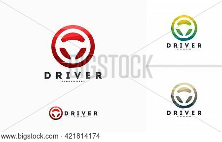 Abstract Circle Steering Logo Designs Vector, Driver Logo Template