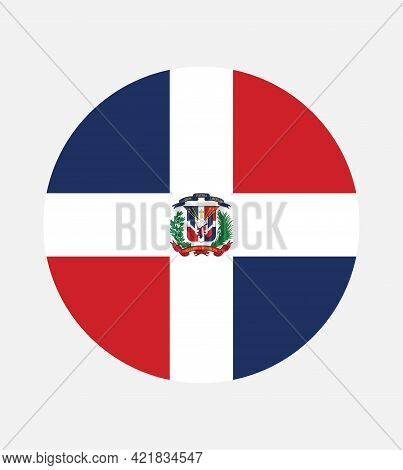 National Dominican Republic Flag, Official Colors And Proportion Correctly. National Dominican Repub