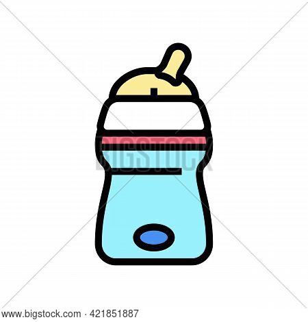 Bottle For Artificial Feeding Baby Color Icon Vector. Bottle For Artificial Feeding Baby Sign. Isola