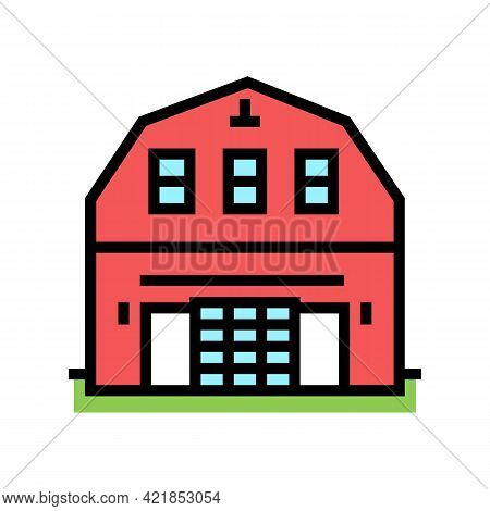 Barndominium House Color Icon Vector. Barndominium House Sign. Isolated Symbol Illustration