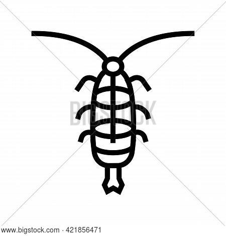 Zooplankton Ocean Line Icon Vector. Zooplankton Ocean Sign. Isolated Contour Symbol Black Illustrati