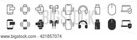 Electronics And Devices Icons Collection In Two Different Styles