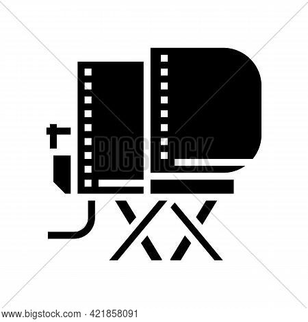 Airplane Simulator Flight School Glyph Icon Vector. Airplane Simulator Flight School Sign. Isolated 