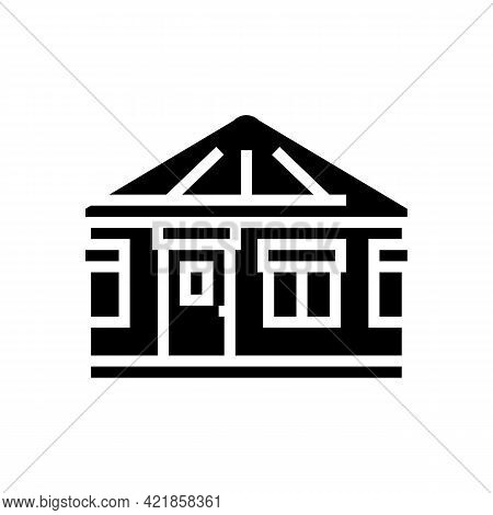 Yurt House Glyph Icon Vector. Yurt House Sign. Isolated Contour Symbol Black Illustration