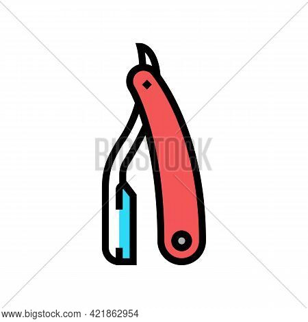 Dangerous Razor Color Icon Vector. Dangerous Razor Sign. Isolated Symbol Illustration