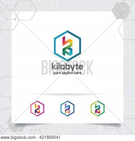 Digital Logo Design Vector Letter A Concept With Modern Colorful Pixel For Technology, Software, Stu
