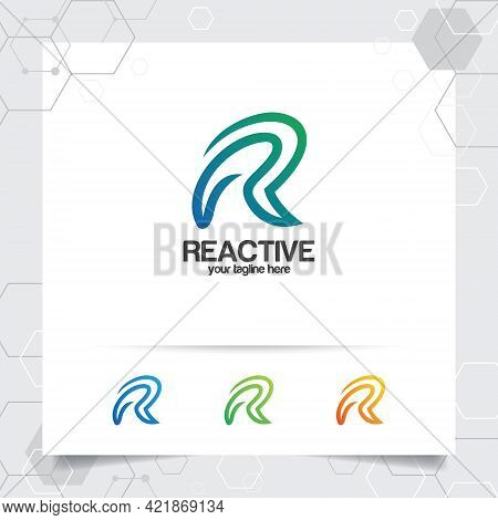 Business Finance Letter R Logo Design Vector With A Simple Modern Color For Marketing, Consulting, B