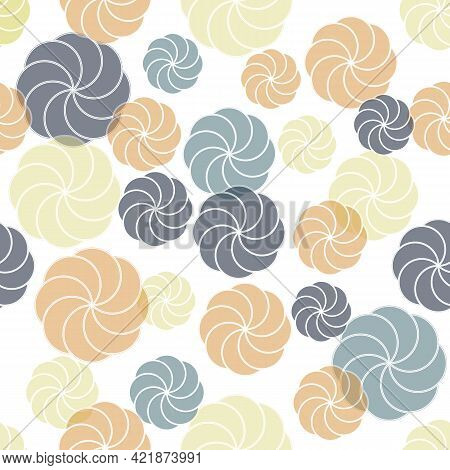 Vector Pattern Transparent Modern Flowers Yellow Blue And Green