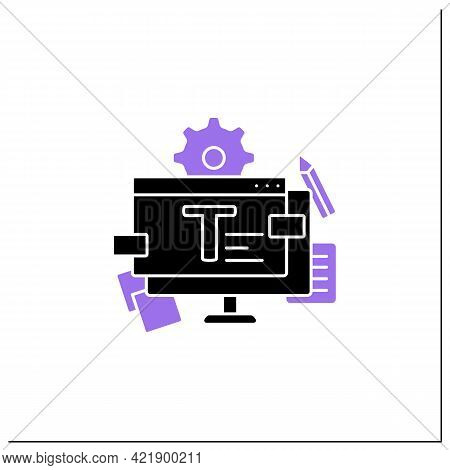 Typography Glyph Icon. Create Fonts Readable And Appealing When Displayed. Perfect Fonts For Website