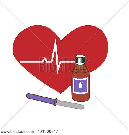 Red Heart With Cardiogram-vector Icon Eps 10
Diagnosis And Therapy Of The Heart.