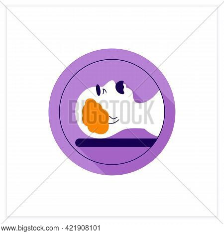 Mri Flat Icon. Brain Scan. Magnetic Resonance Imaging.safe, Painless Test.examination Brain Status. 