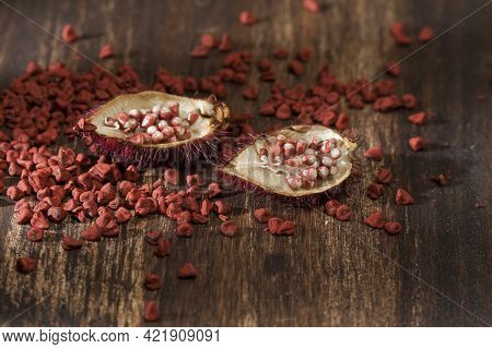 Bixa Orellana - Organic Achiote; Is A Seasoning And Food Coloring.