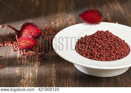 Bixa Orellana - Organic Achiote; Is A Seasoning And Food Coloring.
