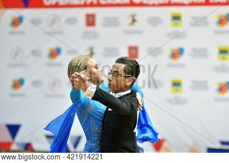 Orenburg, Russia - November 02-03, 2019: Girl And Boy Dancing