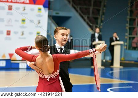 Orenburg, Russia - November 02-03, 2019: Girl And Boy Dancing