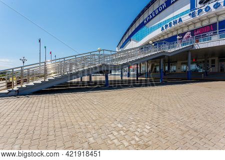 The Ice Palace Of Yerofey Arena In Khabarovsk And The Square Near It On May 18, 2021.