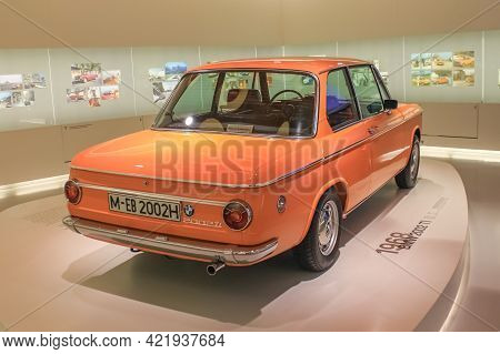 Germany, Munich - April 27, 2011: Bmw 2002 Ti Coupe In The Exhibition Hall Of The Bmw Museum. 16,448