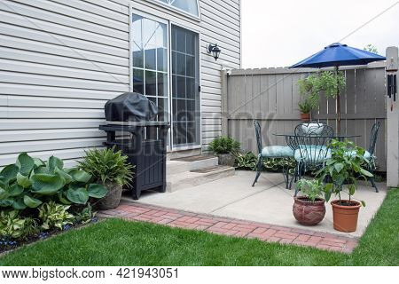 Cozy Condo Garden Patio with Plants
