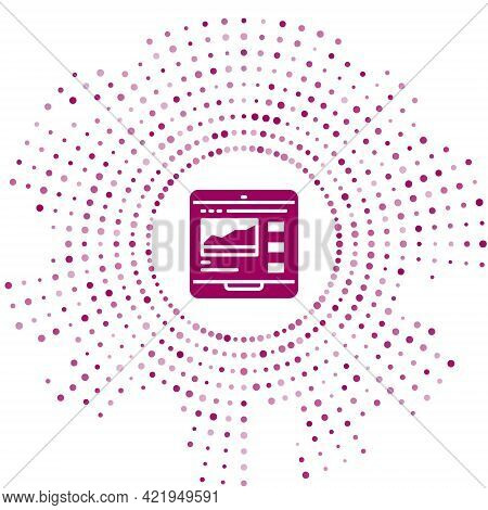 Purple Trading Courses Icon Isolated On White Background. Distance Learning Finance Management, Buyi