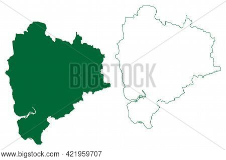 Palghar District (maharashtra State, Konkan Division, Republic Of India) Map Vector Illustration, Sc