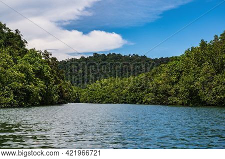 Klong Chao River On Koh Kood Island At Trat Thailand.koh Kood, Also Known As Ko Kut, Is An Island In