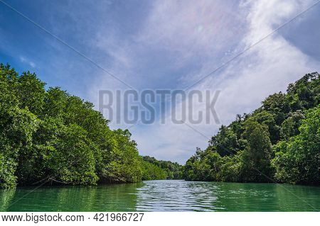 Klong Chao River On Koh Kood Island At Trat Thailand.koh Kood, Also Known As Ko Kut, Is An Island In
