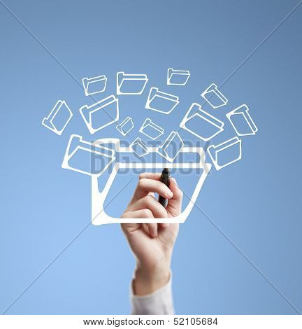hand drawing folder