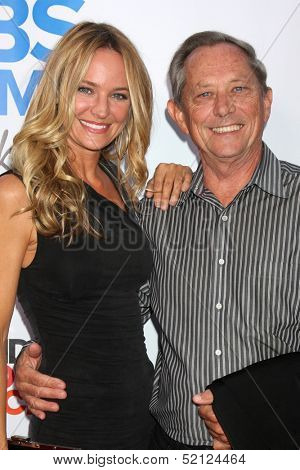 LOS ANGELES - OCT 8:  Sharon Case, father Jim Case at the CBS Daytime After Dark Event at Comedy Store on October 8, 2013 in West Hollywood, CA