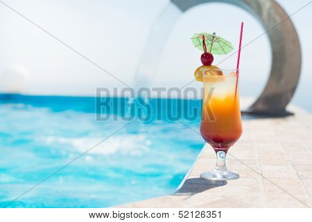 Cocktail near the swimming pool