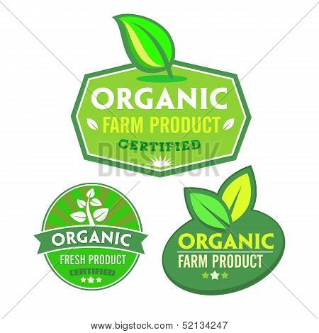 Set of Organic-Bio Labels