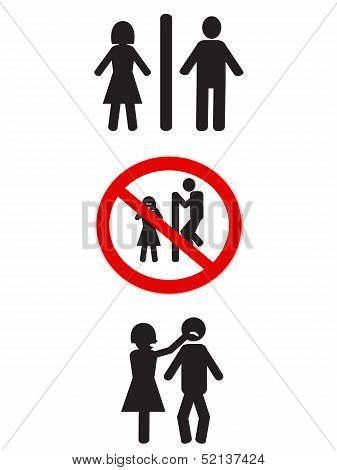 Special Toilet Signs, Man And Woman