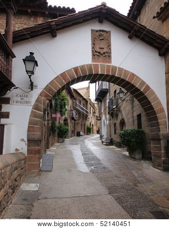 BARCELONA, SPAIN - MAY 11: Poble Espanyol in Barcelona, Spain on May 11, 2013.Traditional architectural complex. It was constructed in 1929, for the Barcelona International Exhibition.