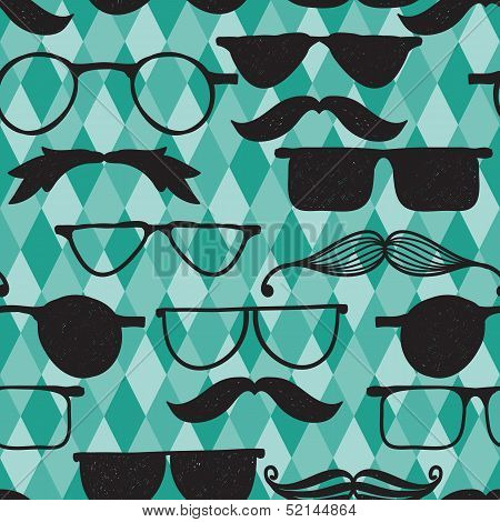 Vector Seamless Hipster Pattern