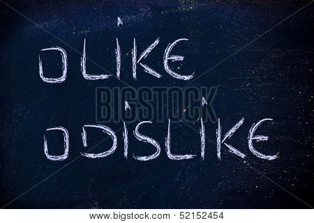 Like Vs Dislike Multiple Choice Test