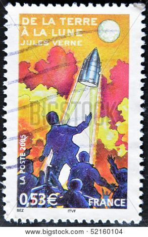 A stamp printed in France shows an image of 