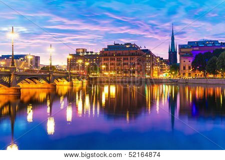 Sunset in Stockholm, Sweden