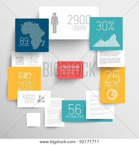 Vector abstract squares background illustration / infographic template with place for your content