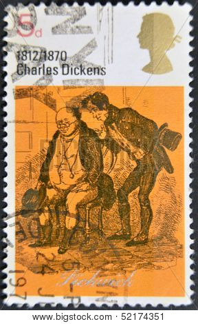 A Stamp Printed In Great Britain Shows 