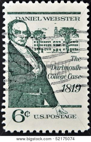United States - Circa 1969: Stamp Printed By United States, Shows Daniel Webster, Circa 1969