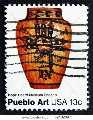 Postage Stamp Usa 1977 Pottery From Hopi, Arizona