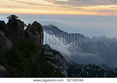 Bright Top Peak Sunrise, Mt. Huangshan